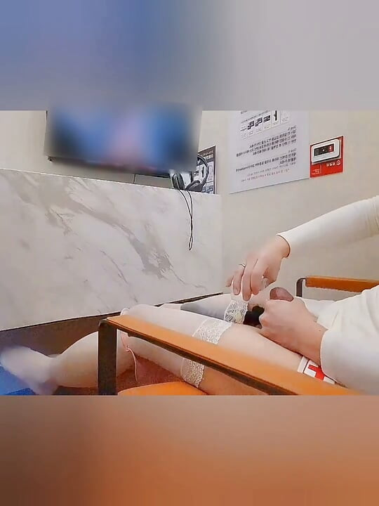Nurse at Semen Test Room. I went to real urology clinic with a nurse costume and helped myself cumming so much.