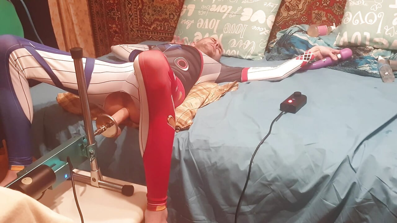 Sasha Earth sissy Crossdresser anal orgasm hands free and sex machine homemade amateur