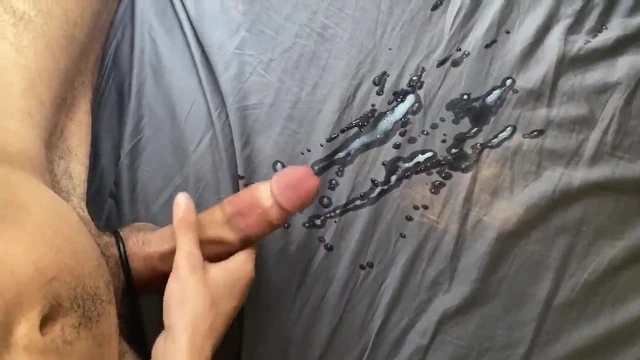 Cam Cum: Big Cock Erupts All Over The Bed