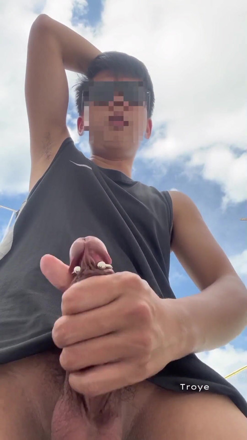 Young Asian Pierced Veiny Cock | Clip 1