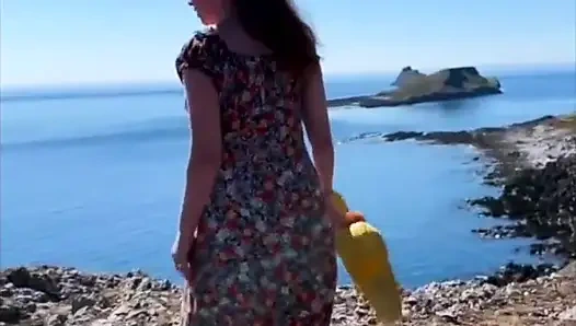 Outdoor fun with naughty MILF Red XXX