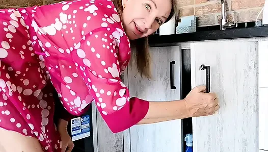 The Busty Housewife Draine the Plumber
