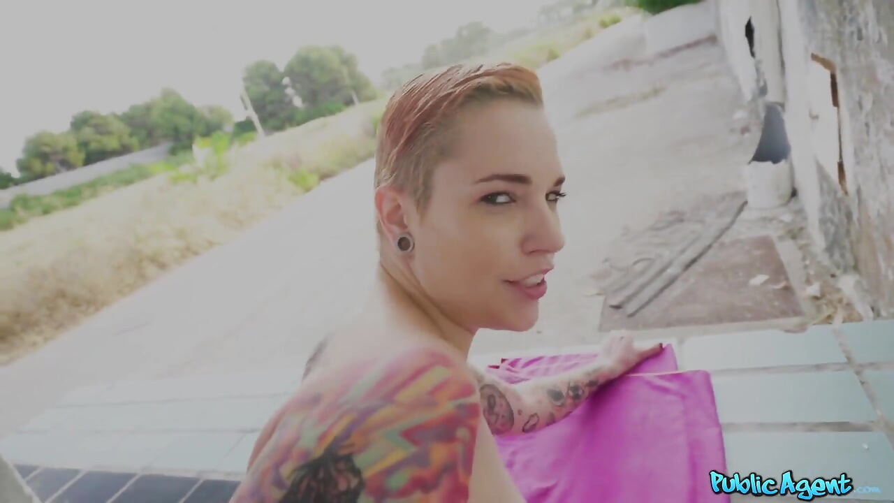 Public Agent - Topless Tattooed Cover Girl Silvia Rubi Loves It Hard