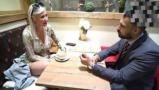 MILF Gets Fucked Sinflare Picks up a Busty MILF From the Cafe