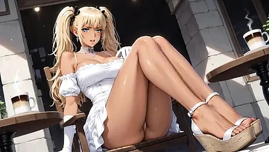 A walk with Rumi. She plays with her pussy