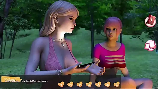 Помогая красотке No4 - Йоханн проснулся, привязанный к дереву и поэтому... Дай ему минет... Белль и Стейси играли друг с другом.