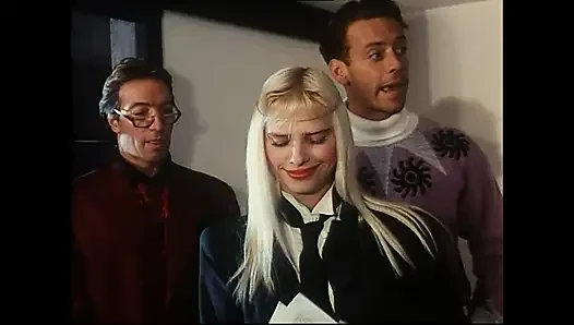 Fantastic Vintage Orgy with Rocco Siffredi's Huge Cock Fucking and Cummi...