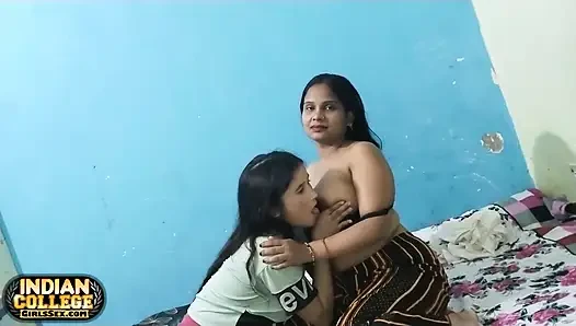 Hot Indian Lesbian Sex Friend Fingering and Fucking Big Boobs