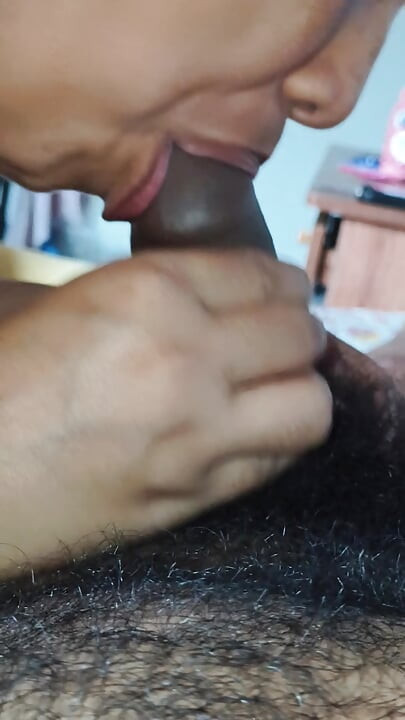 Indian girlfriend suck her boyfriend's dick and give him deep blowjob after that eat the all cum in mouth