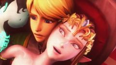 Link cocu par la princesse Zelda profitant de la bite de Ganon