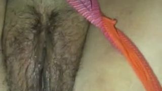 Blanca shows pussy and asshole