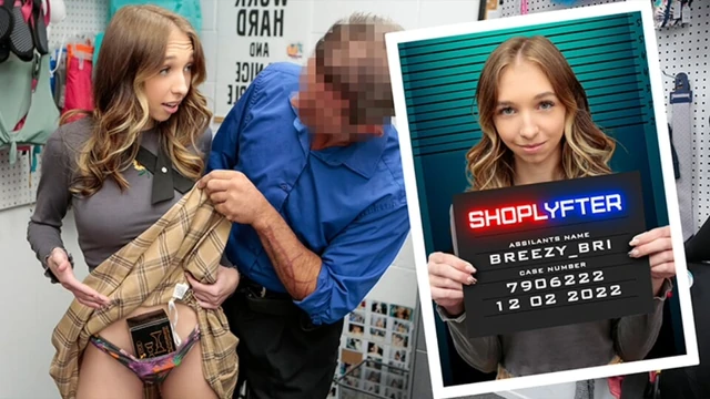 Ботанистая девушка Breezy Bri доминируют в закулисе за кражу из не того магазина - Shoplyfter