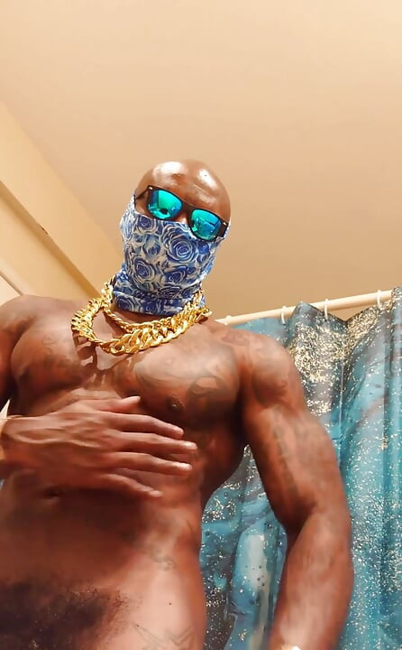 BBC Worship Hallelujah Johnson ( Stroking my Big Dick and Cum) Tall Dark Chocolate Muscles Tattoos Hairy BBC Hallelujah