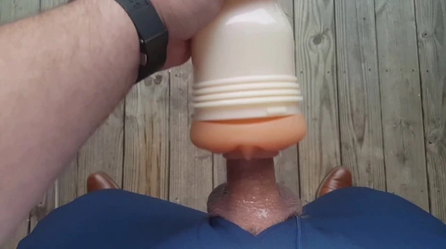 Cumming with My Fleshlight on the Patio