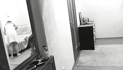 Pizza delivery guy brought pizza His met by naked owner sexy blonde MILF without panties and bra. Shower. Ass mature Tits Pussy