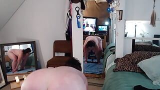 V 708 Sexy African Stud Gets to Watch Me Oil My Body Before I Ride His Cock