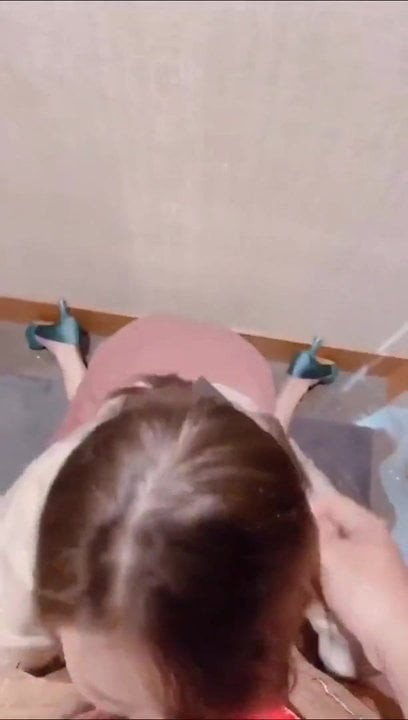 Friend's Chinese wife gives blowjob