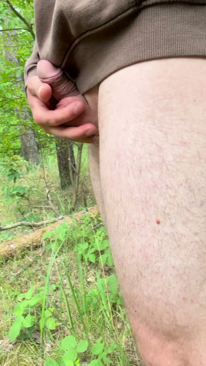Teen boy walk in nature naked for gay daddy big dick pantyhose flash | Clip 1