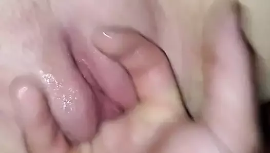 Shaved pumped pussy squirting