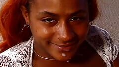 A wild and cute ebony teen with small tits getting destroyed