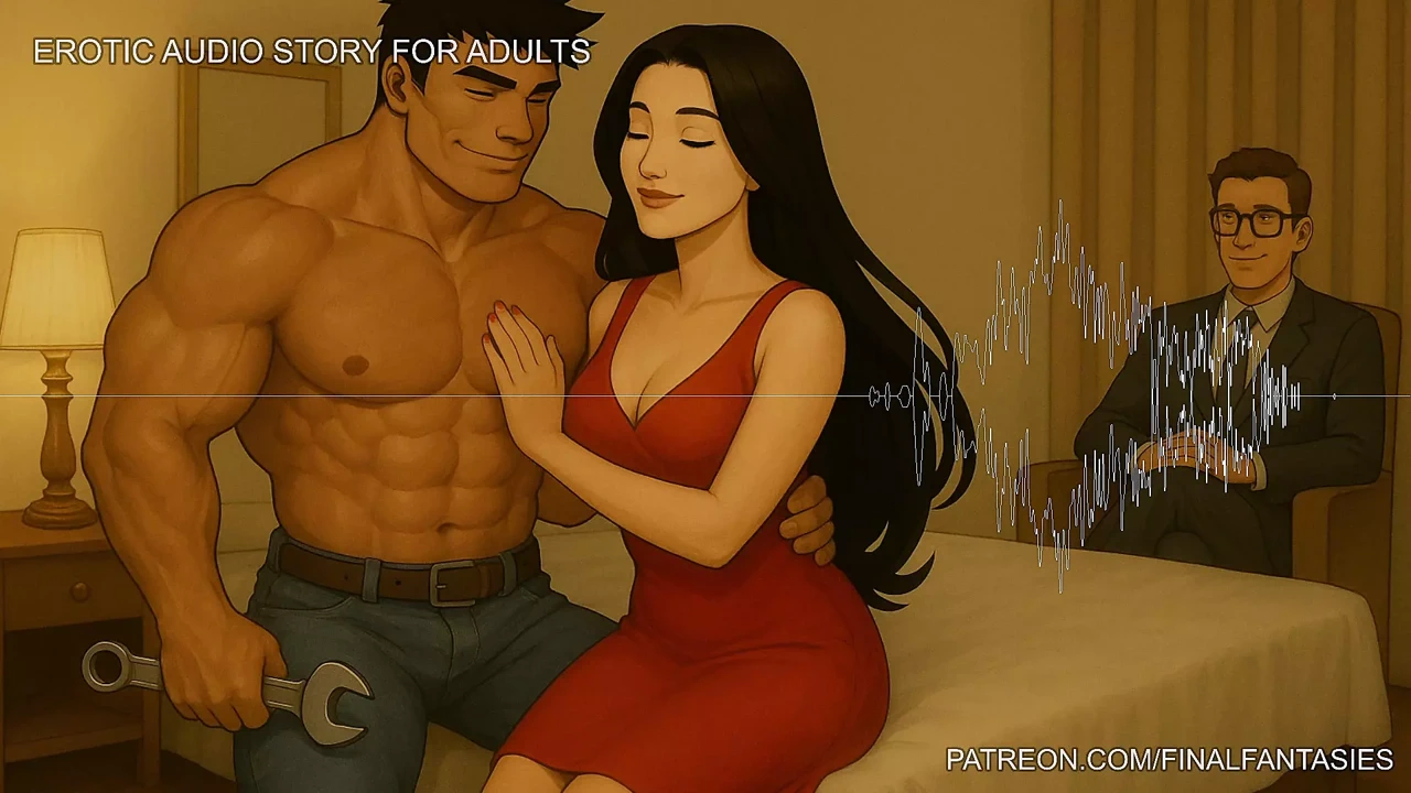 热辣人妻戴绿帽子音频：看我的老婆和机械师 - 双性恋色情音频故事