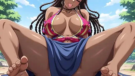 Gadis afrika kulit hitam lagi asik masturbasi memek be basahnya