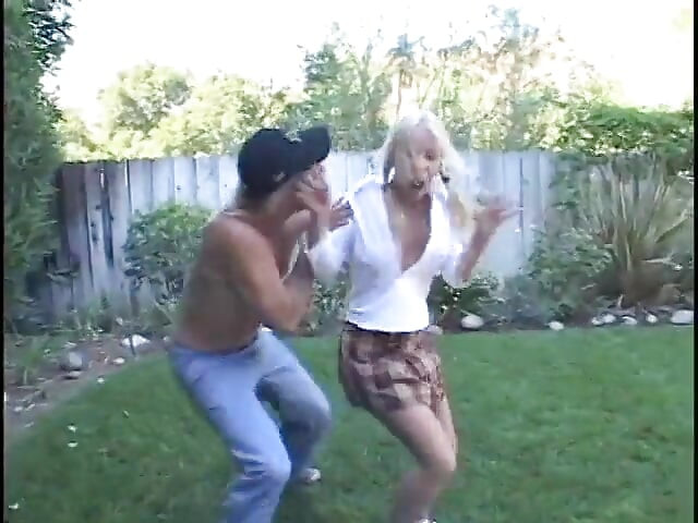 Hot blonde nympho wraps her lips around a massive cock then gets drilled