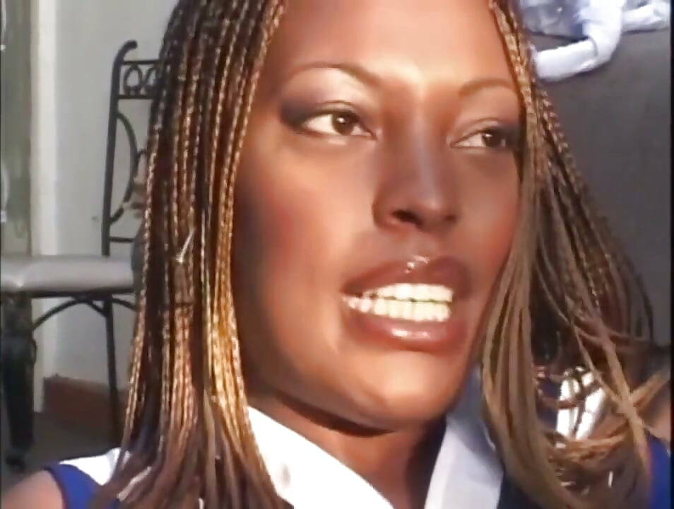 Sexy black cheerleader loves big white penis in pussy in mouth...cum in mouth