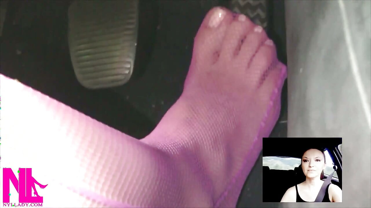 Sensual Pedal Pumping in My Pink Fishnets