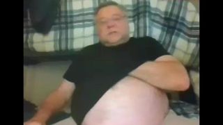 grandpa stroke and play on webcam