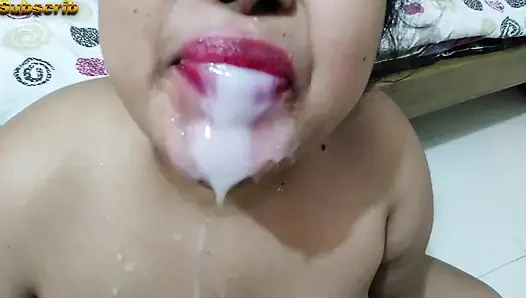 Crot sperma di dalam memek & mulut pasangan india