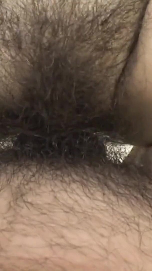 Busty Asian brunette lifts her legs up so the cum drips down her asshole | Clip 3