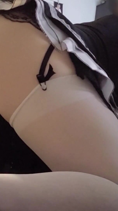 Sissy maid loves playing with her ass | Clip 1