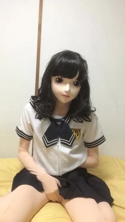 kigurumi in school uniform masturbating 3