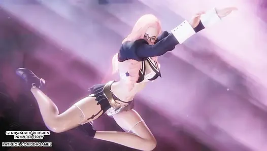 MMD Love Это - сексуальная Seraphine, танец Лиги легенд, хентай без цензуры 4K 60FPS