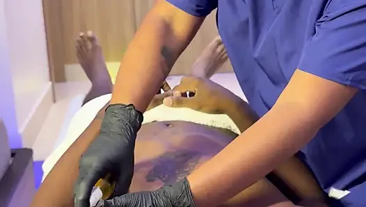 Amateur Spa Massage Session - Real Couple Interracial Happy Ending [vertical 4K]