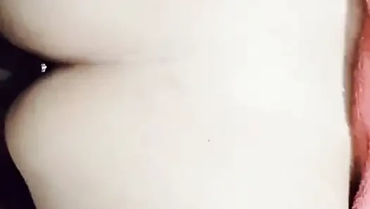 Stepsister puts her cute feet on my shoulders to penetrate her rich shaved pussy.