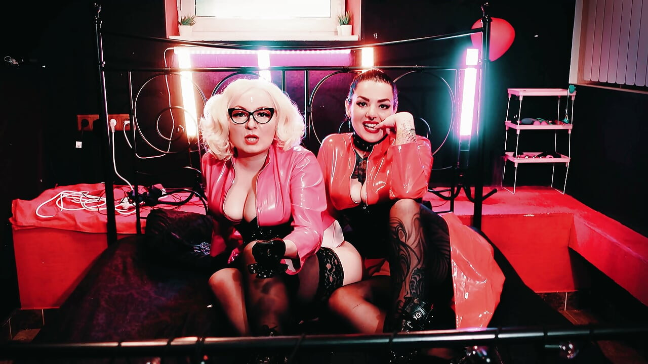 Full Fetish Lesbian Marathon - Two Curvy Girls in PVC, Latex & Pantyhose Devour Each Other
