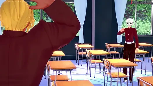 I almost fucked Teacher Rossweisse but ended up residing a bj from Kuroka - DXD NTR Madness
