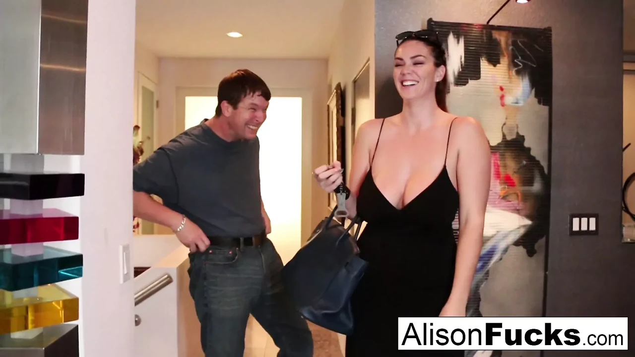 Busty Alison Tyler meets her Catfish then fucks his roomate