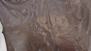 Cum in a latex dress