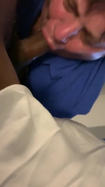 Thrilling moment from "Cute White guy sucking his first BBC part 1"