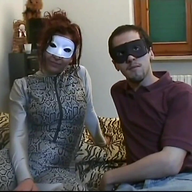 Masked MILF with Hairy Pussy Fucked and Cummed on Ass by Huge Amateur Cock