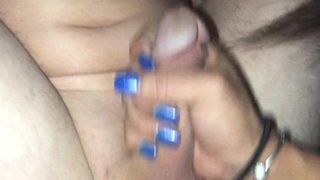 TS Latina Curved Cock 9 inch Makes another guy nut quick