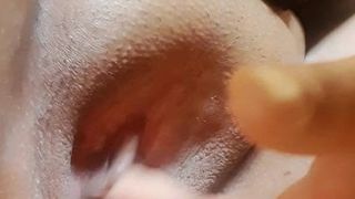 Close up solo pussy play