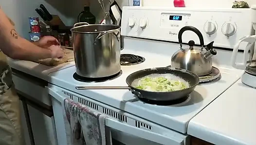 Sperma gekocht, 3 lauch chili mit Öl handjob