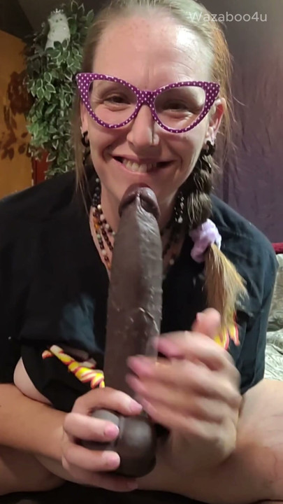 Sucking On My New BBC Toy After Squirting All Over It