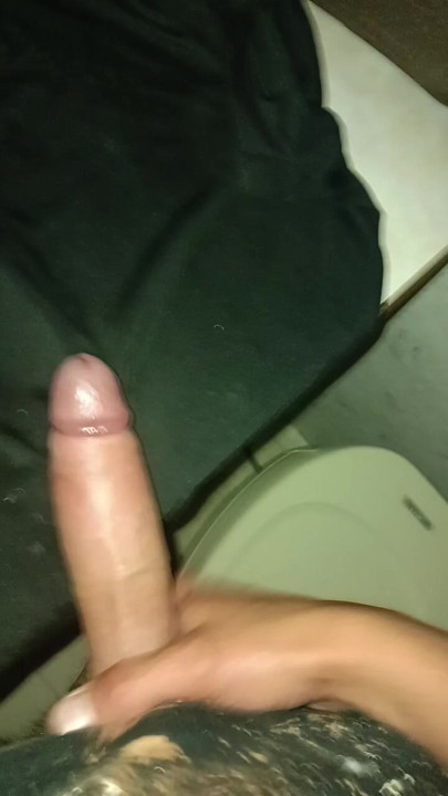 Making my uncut cock precum