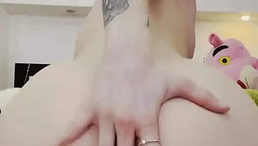 Slut kitty rides a dildo and teases her ass with a finger. Karneli Bandi