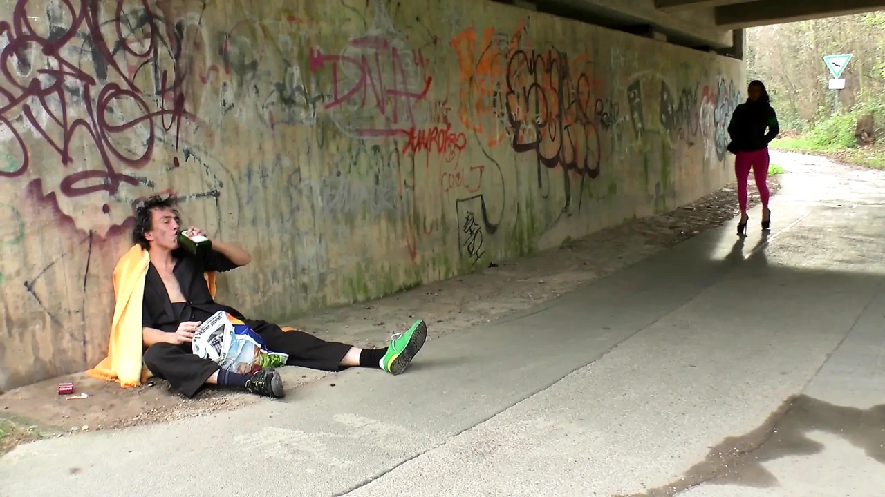 Brunette MILF with big ass gets fucked in the bathroom